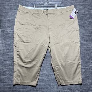 Riders Lee Pants Women's Size 26W Dark Khaki Capri